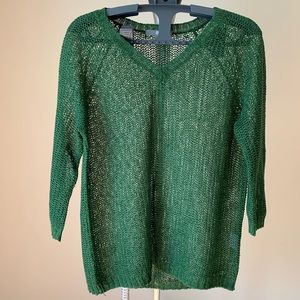 100% Linen sheer summer mesh sweater Uniqlo